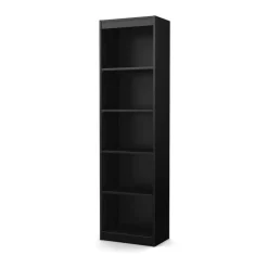 Meubles South Shore 5-Shelf Narrow Bookcase - South Shore Pure Black Sale