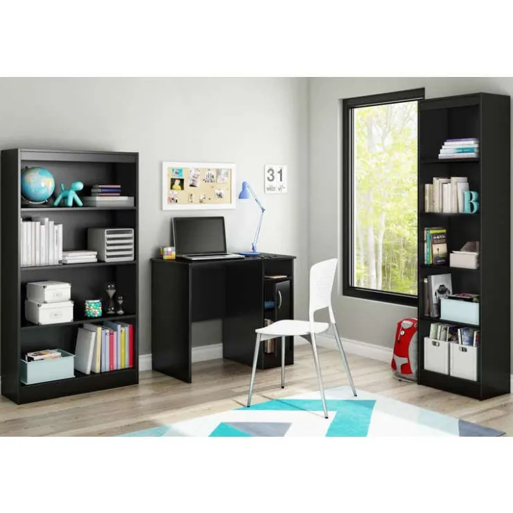 Meubles South Shore 5-Shelf Narrow Bookcase - South Shore Pure Black Sale