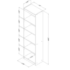 Meubles South Shore 5-Shelf Narrow Bookcase - South Shore Pure Black Sale