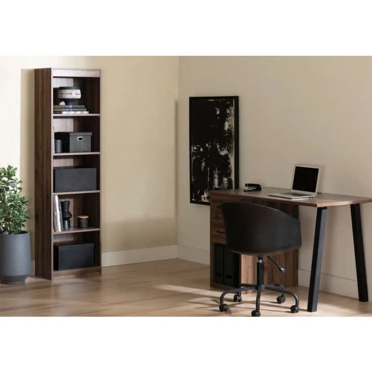 Meubles South Shore 5-Shelf Narrow Bookcase - South Shore Natural Walnut Online