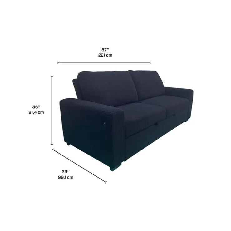 Sherpa Sofa Bed Black Hot