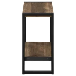 Monarch Side table - 2 tiers / 1 shelf / rectangular - 24"h - reclaimed wood-lo - Brown