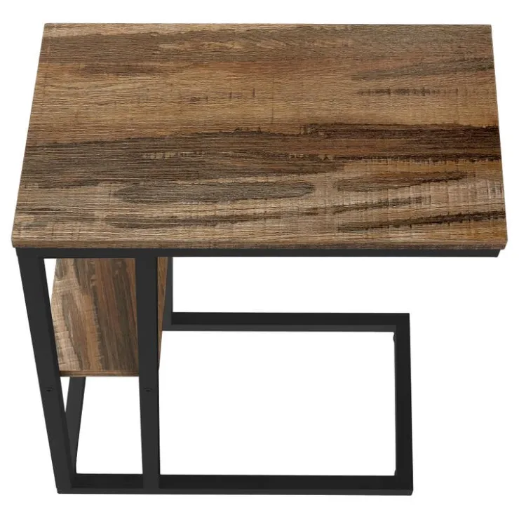 Monarch Side table / c table - 1 storage shelf / rectangular - 25"h - medium re - Brown New