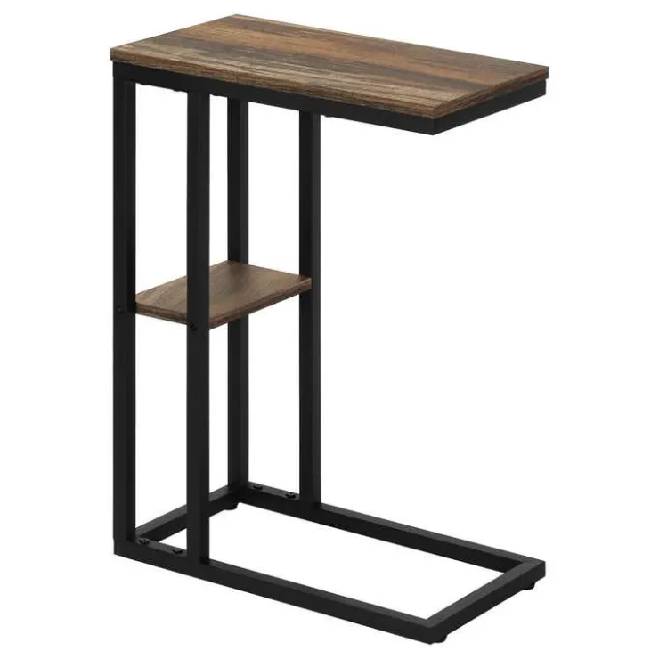 Monarch Side table / c table - 1 storage shelf / rectangular - 25"h - medium re - Brown New