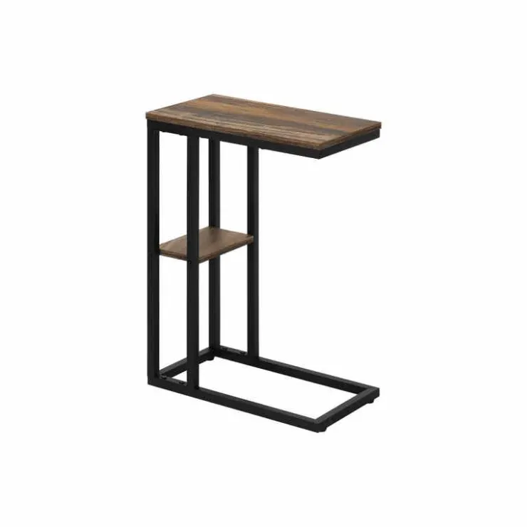Monarch Side table / c table - 1 storage shelf / rectangular - 25"h - medium re - Brown New