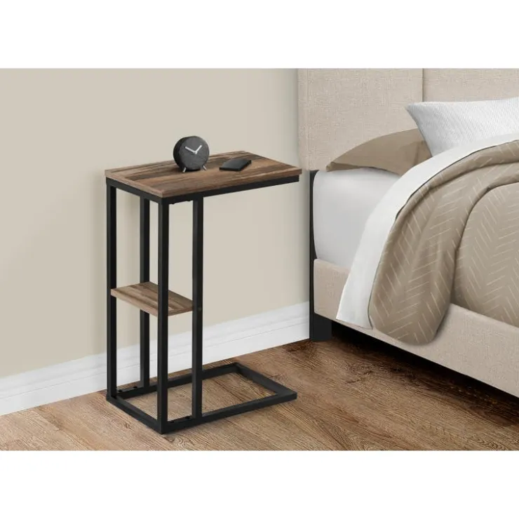Monarch Side table / c table - 1 storage shelf / rectangular - 25"h - medium re - Brown New