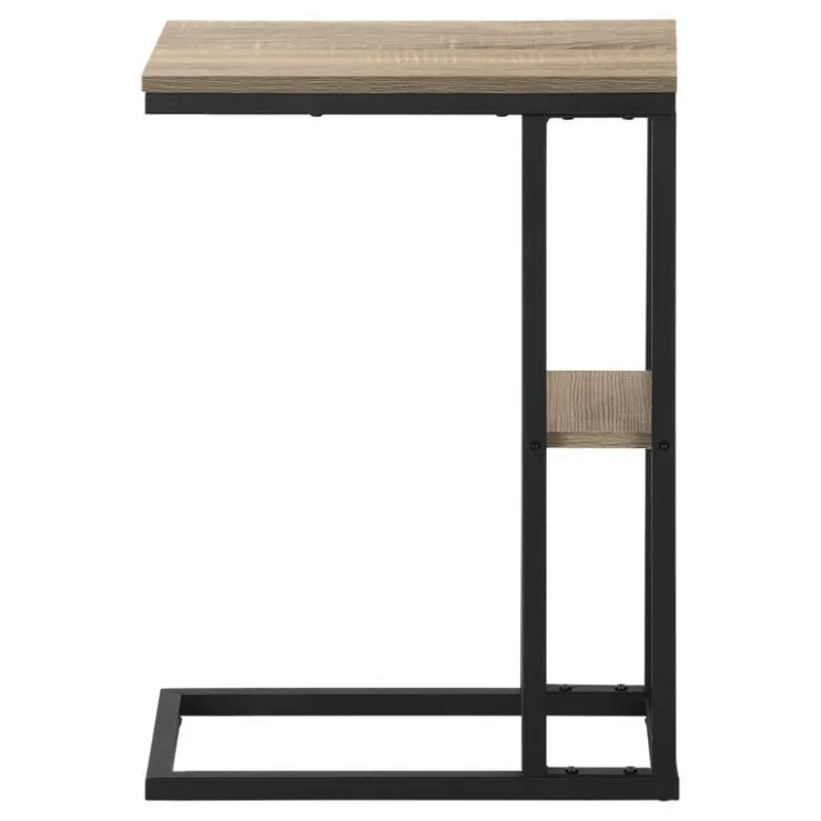 Monarch Side table / c table - 1 storage shelf / rectangular - 25"h - /blac - Dark Taupe Discount