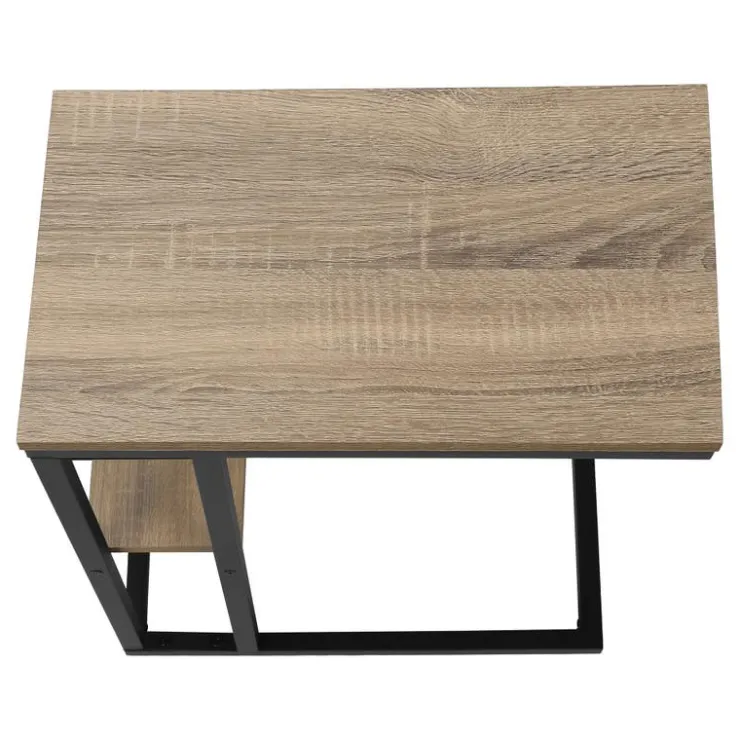 Monarch Side table / c table - 1 storage shelf / rectangular - 25"h - /blac - Dark Taupe Discount