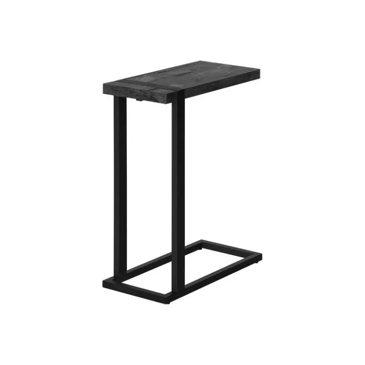 Monarch Side table / c table - thick-panel top / rectangular - 25"h - reclaimed - Black Outlet