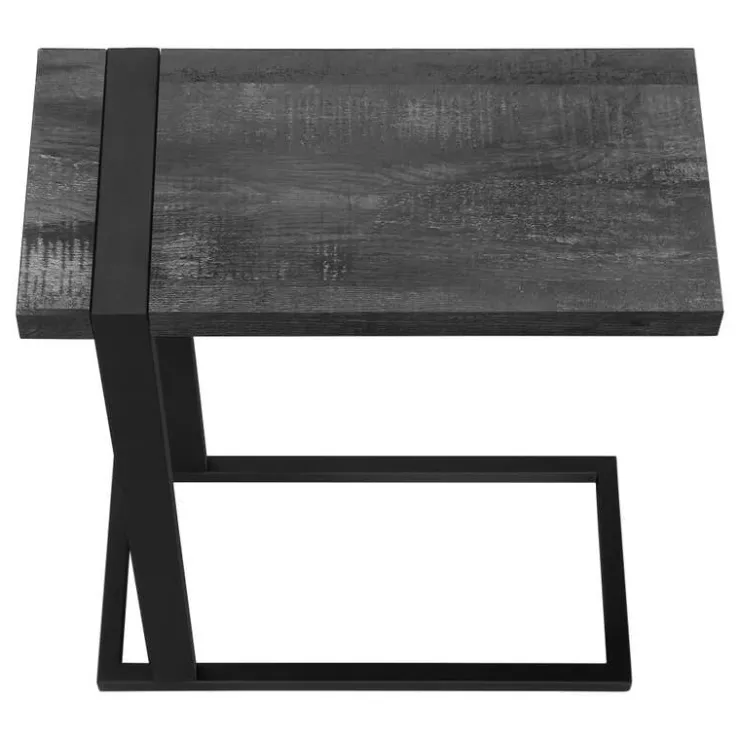 Monarch Side table / c table - thick-panel top / rectangular - 25"h - reclaimed - Black Outlet