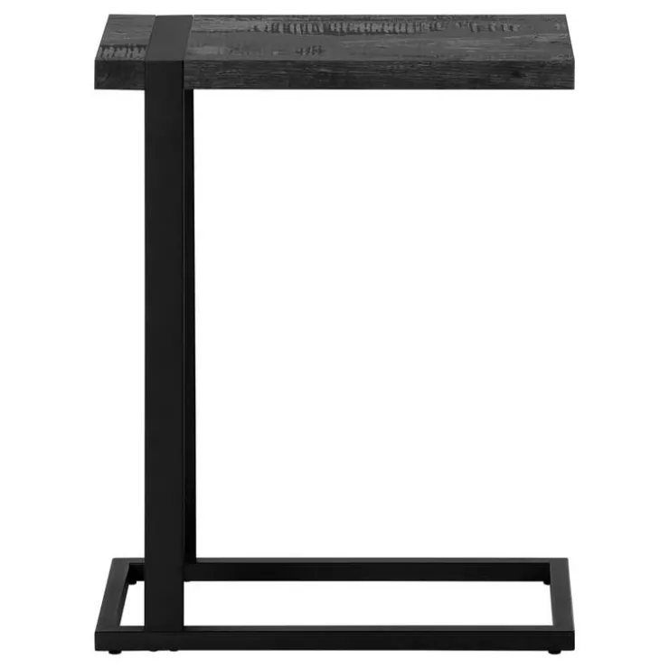 Monarch Side table / c table - thick-panel top / rectangular - 25"h - reclaimed - Black Outlet