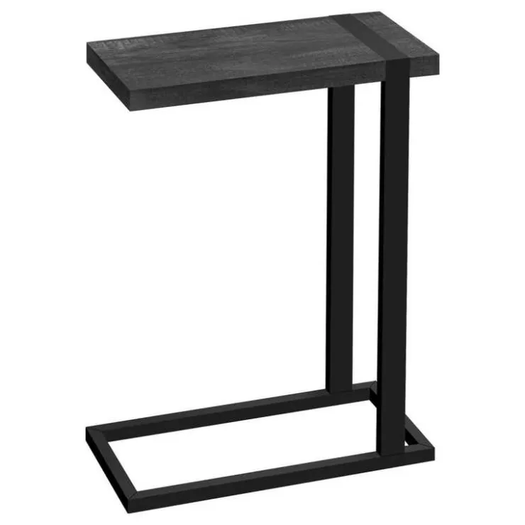 Monarch Side table / c table - thick-panel top / rectangular - 25"h - reclaimed - Black Outlet