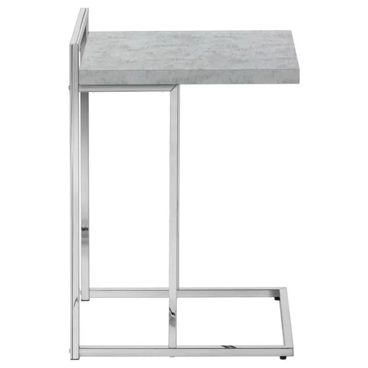 Monarch Side table / c table - thick-panel top / wide / rectangular - 25"h - cem - Grey Online