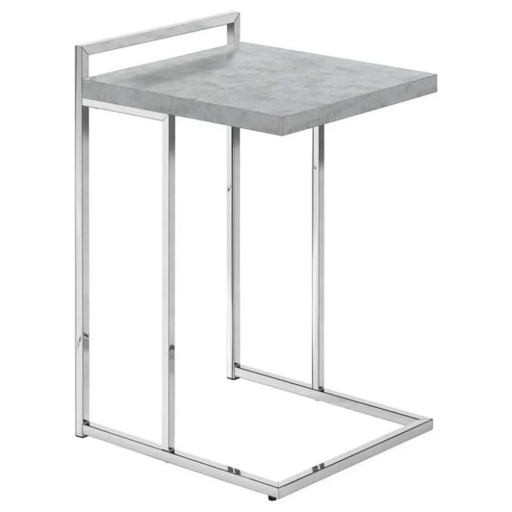 Monarch Side table / c table - thick-panel top / wide / rectangular - 25"h - cem - Grey Online