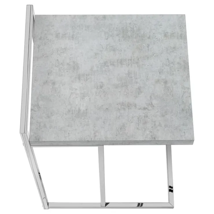Monarch Side table / c table - thick-panel top / wide / rectangular - 25"h - cem - Grey Online