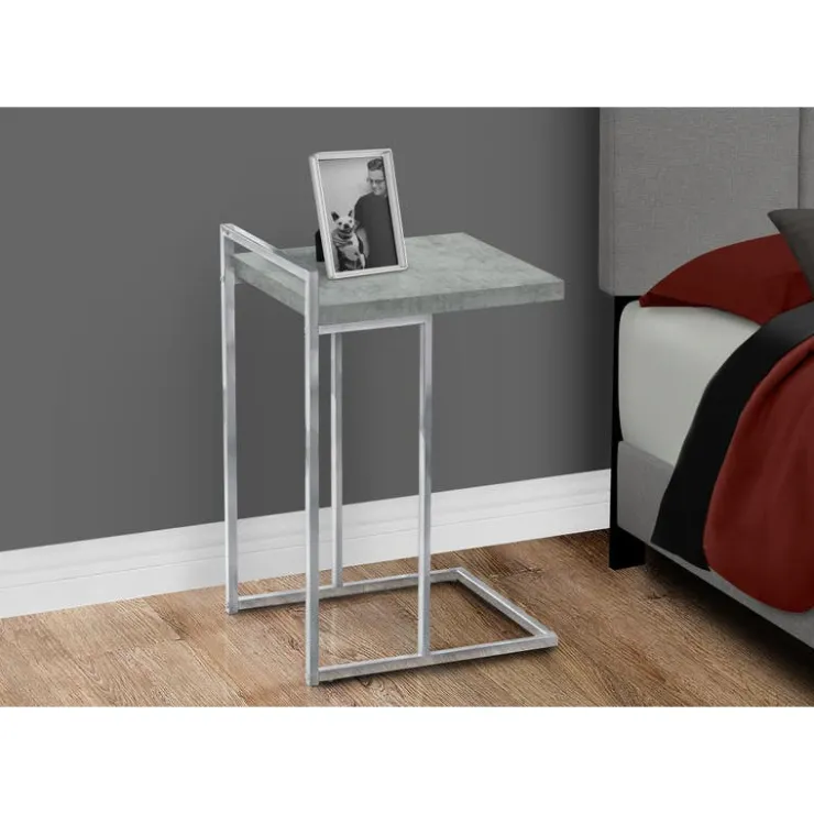 Monarch Side table / c table - thick-panel top / wide / rectangular - 25"h - cem - Grey Online