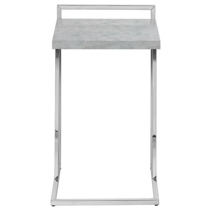 Monarch Side table / c table - thick-panel top / wide / rectangular - 25"h - cem - Grey Online