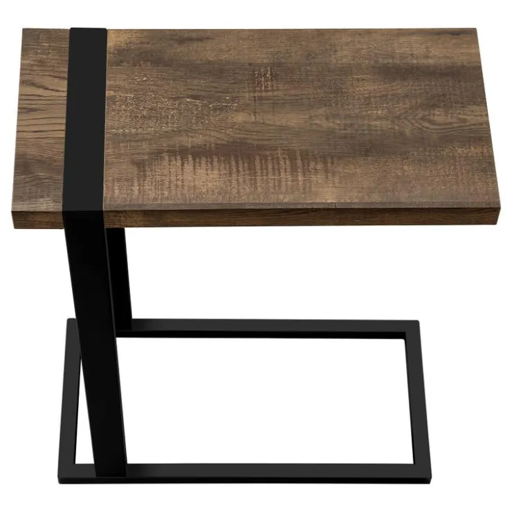 Monarch Side table / c table - thick-panel top / rectangular - 25"h - reclaimed - Brown Discount