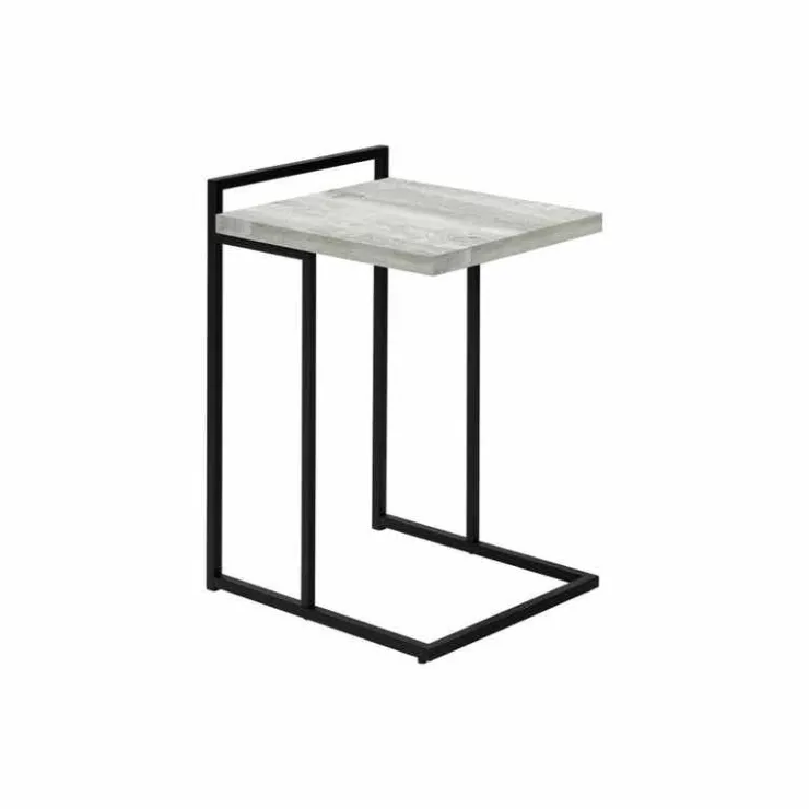 Monarch Side table / c table - thick-panel top / wide / rectangular - 25"h - rec - Grey