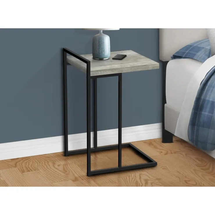 Monarch Side table / c table - thick-panel top / wide / rectangular - 25"h - rec - Grey