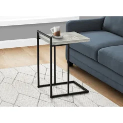 Monarch Side table / c table - thick-panel top / wide / rectangular - 25