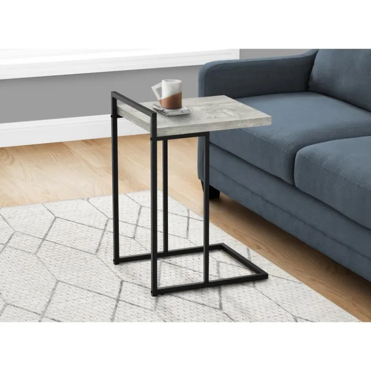 Monarch Side table / c table - thick-panel top / wide / rectangular - 25"h - rec - Grey