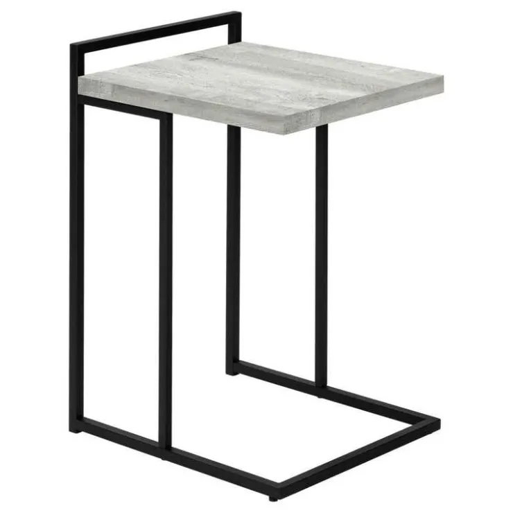 Monarch Side table / c table - thick-panel top / wide / rectangular - 25"h - rec - Grey