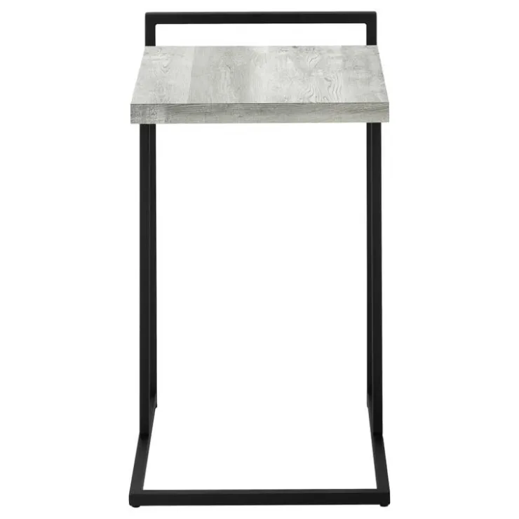 Monarch Side table / c table - thick-panel top / wide / rectangular - 25"h - rec - Grey