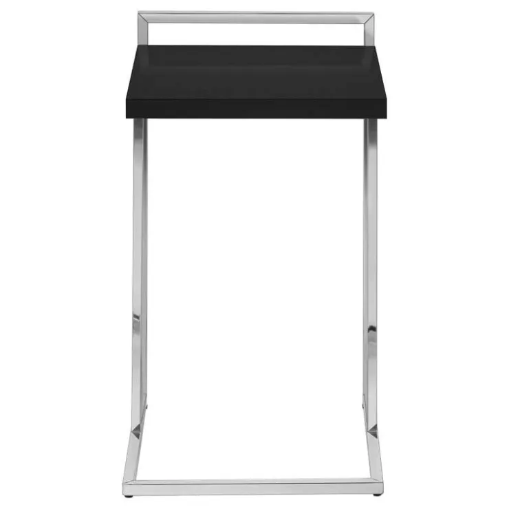 Monarch Side table / c table - thick-panel top / wide / rectangular - 25"h - / - Black Clearance