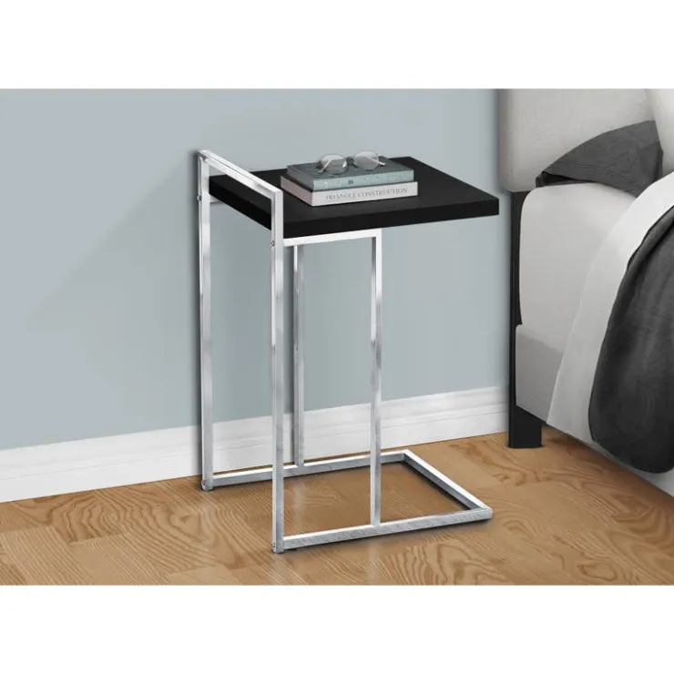 Monarch Side table / c table - thick-panel top / wide / rectangular - 25"h - / - Black Clearance