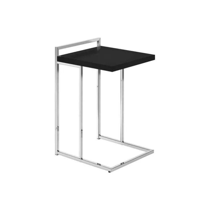 Monarch Side table / c table - thick-panel top / wide / rectangular - 25"h - / - Black Clearance