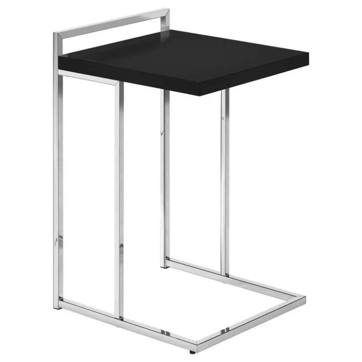 Monarch Side table / c table - thick-panel top / wide / rectangular - 25"h - / - Black Clearance