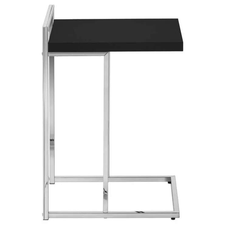 Monarch Side table / c table - thick-panel top / wide / rectangular - 25"h - / - Black Clearance