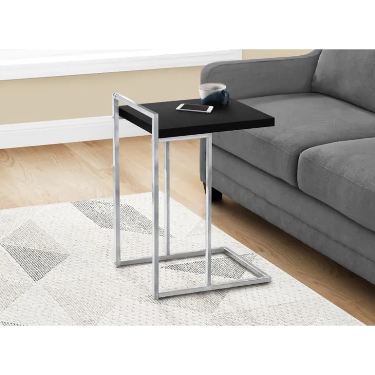 Monarch Side table / c table - thick-panel top / wide / rectangular - 25"h - / - Black Clearance