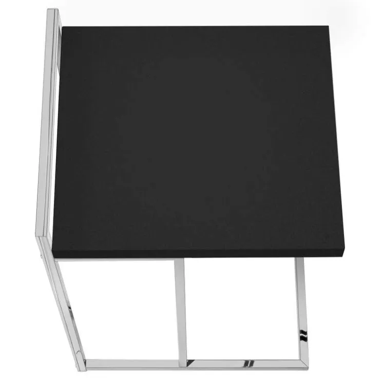Monarch Side table / c table - thick-panel top / wide / rectangular - 25"h - / - Black Clearance