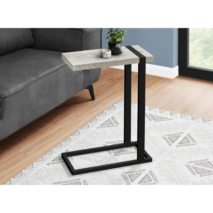 Monarch Side table / c table - thick-panel top / rectangular - 25"h - reclaimed - Grey Discount