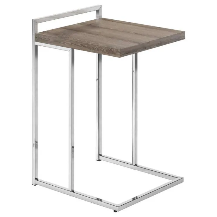 Monarch Side table / c table - thick-panel top / wide / rectangular - 25"h - dark tau - Dark Taupe New