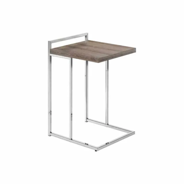Monarch Side table / c table - thick-panel top / wide / rectangular - 25"h - dark tau - Dark Taupe New
