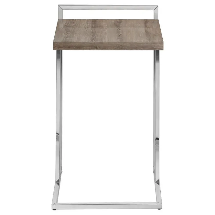 Monarch Side table / c table - thick-panel top / wide / rectangular - 25"h - dark tau - Dark Taupe New