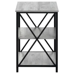 Monarch Side table / nightstand - 3 tiers / 2 shelves / square - 26