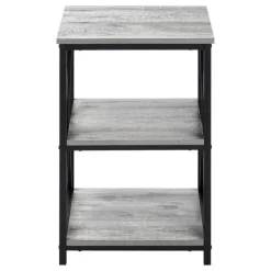 Monarch Side table / nightstand - 3 tiers / 2 shelves / square - 26