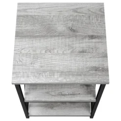 Monarch Side table / nightstand - 3 tiers / 2 shelves / square - 26