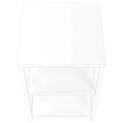 Monarch Side table / nightstand - 3 tiers / 2 shelves / square - 26