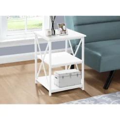 Monarch Side table / nightstand - 3 tiers / 2 shelves / square - 26