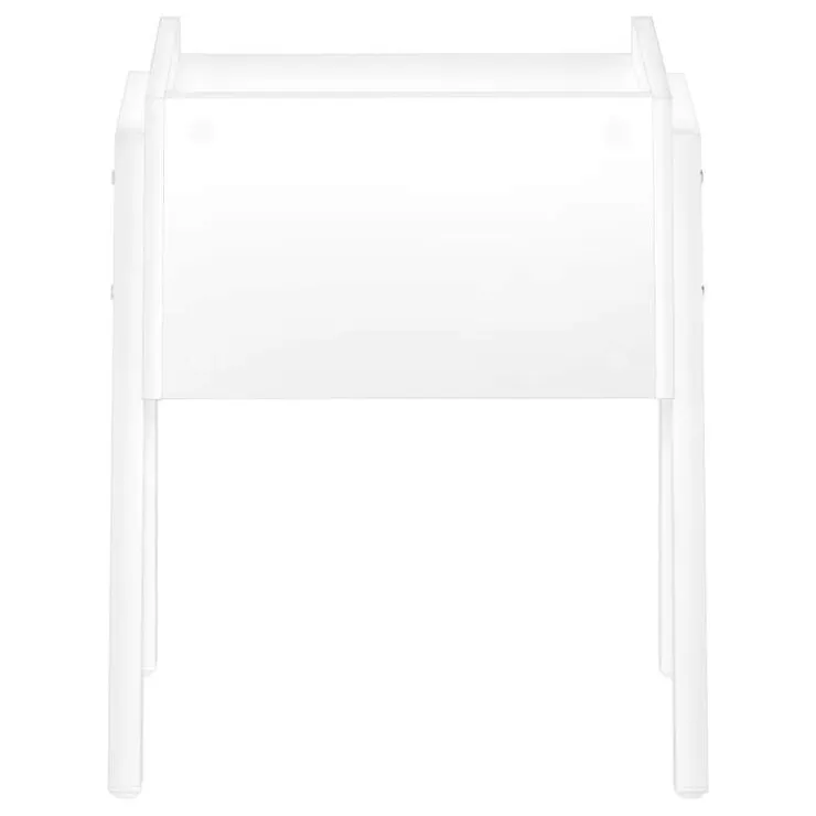 Monarch Side table / nightstand - tray top / 1 storage cubby / rectangular - 23"h - w - White
