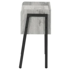 Monarch Side table / nightstand - tray top / 1 storage cubby / rectangular - 23