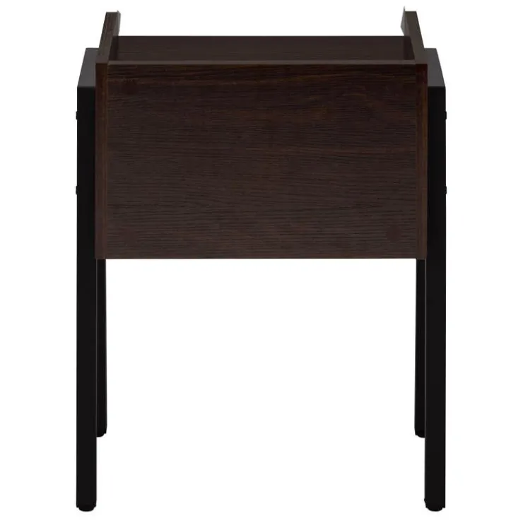 Monarch Side table / nightstand - tray top / 1 storage cubby / rectangular - 23"h - e - Espresso Clearance