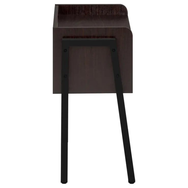Monarch Side table / nightstand - tray top / 1 storage cubby / rectangular - 23"h - e - Espresso Clearance