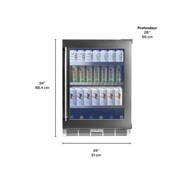 Danby SILHOUETTE 24″ Built-in Beverage Center 24" - SPRBC052D3SS Stainless Clearance