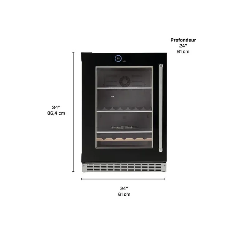 Danby SILHOUETTE 24″ Built-in Beverage Center 24" - SRVBC050L-SS Black Outlet